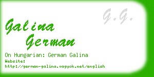 galina german business card
